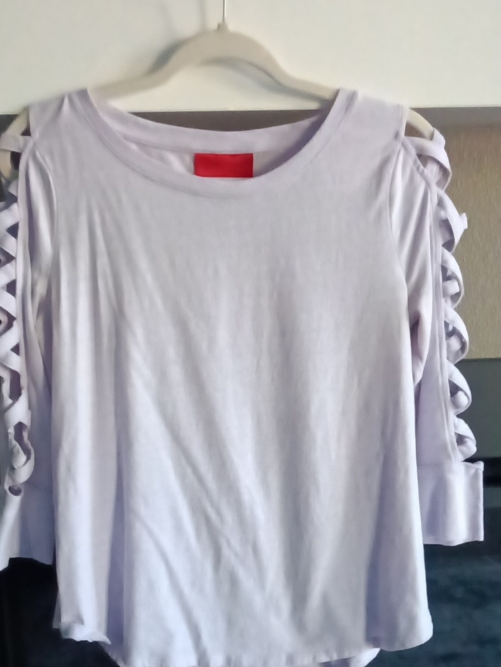 Jennifer Lopez 3/4 Sleeve Top in Lavender Size Small Like New